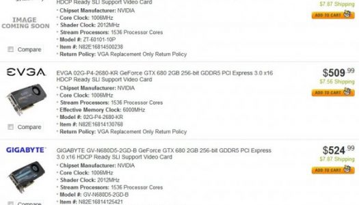 GTX 680 por sólo 499 USD ¿Comienza la guerra de precios?