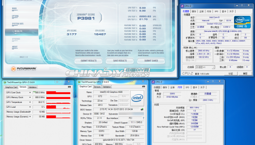 GPU (GT2) HD 4600 Haswell, probado con diferentes frecuencias de memoria