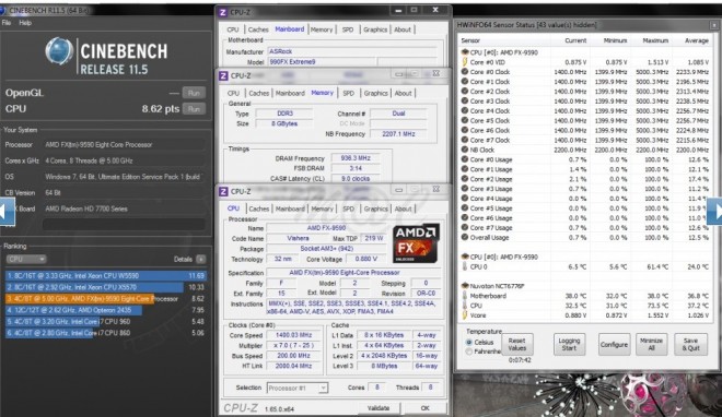 AMDFX-95905GHz Cinebench