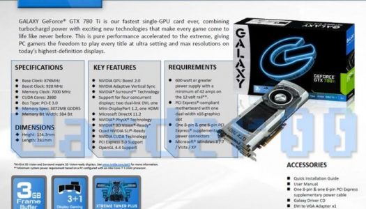 GTX 780 Ti especificaciones confirmadas (2880 CUDA cores)