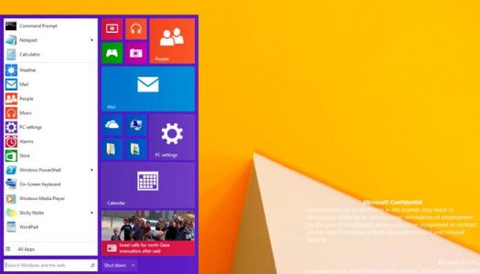 Así sería el escritorio y menú de inicio del próximo Windows 9