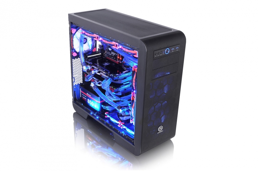 Thermaltake Core V51 delivers an outstanding cooling performance, consisting of DIYAIO liquid cooling systems and air cooling units