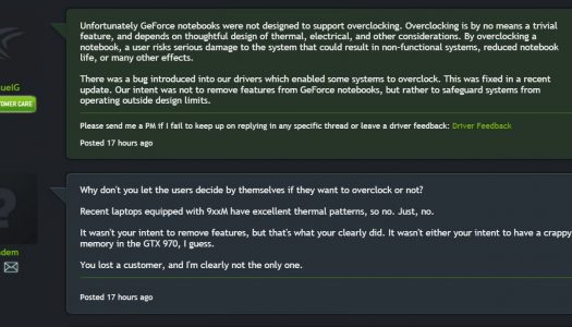 NVIDIA desactiva el overclock para las GTX900M en los nuevos driver GeForce 347.29