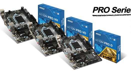 MSI revela su línea de placas madres H110 Pro Series con 3 nuevos modelos