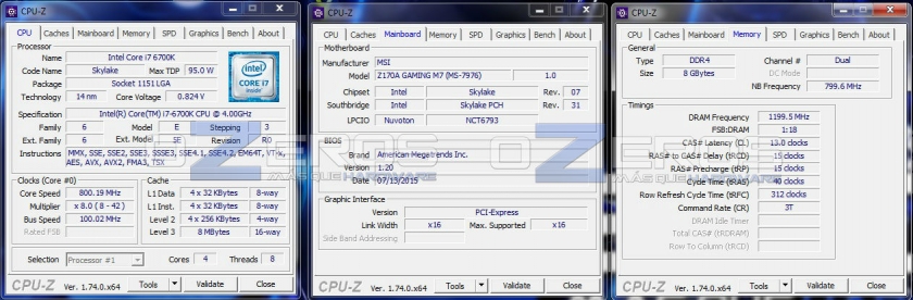 core i7-6700k - idle