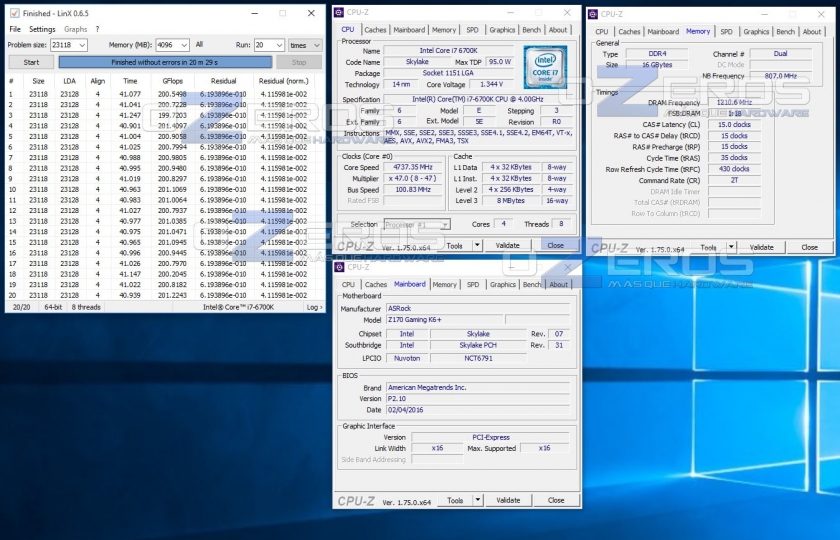 oc ASrock Fatal1ty Z170 Gaming k6+