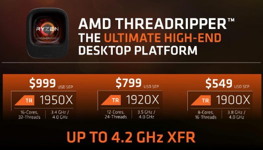 AMD lanza los procesadores Ryzen Threadripper 1900X