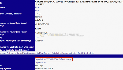 Aparece la primera placa madre Intel con chipset Z390