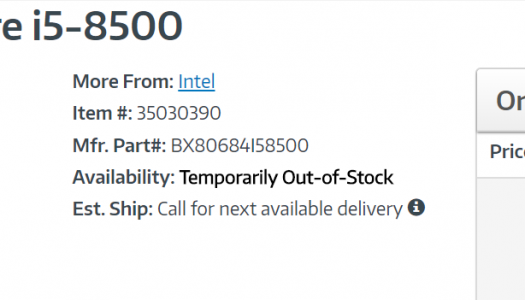 El Core i3-8300 y Core i5-8500 podrían ser lanzados en menos de un mes
