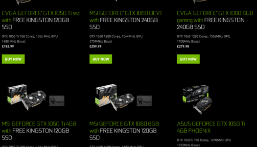 ¿Limpieza de bodega?: NVIDIA regala un SSD por la compra de una tarjeta gráfica