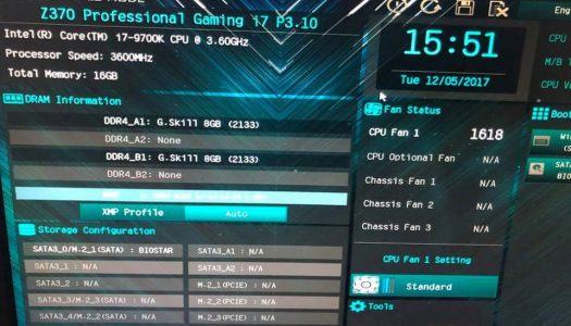 Intel Core i7-9700K con overclock alcanza los 5,5 GHz