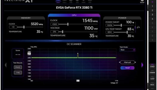 EVGA Precision X1: Overclock automático para tarjetas gráficas NVIDIA