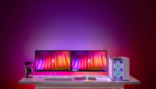 CORSAIR presenta el nuevo sistema de iluminación ambiental envolvente para escritorio con tiras LED iCUE LS100